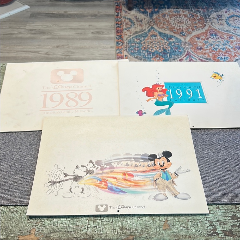 Set of 3 Disney Channel Calendars. 89, 91 and one unknown